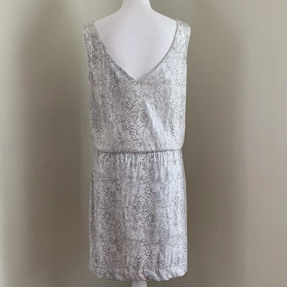 WHBM Shimmer Snake Print Sequin Mini Dress - Picture 9 of 12